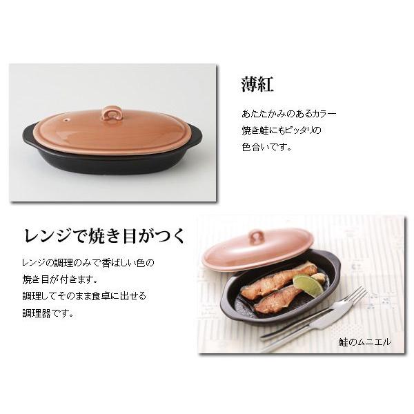 電子レンジ調理器 レンジで焼けるくん 楕円 焼き魚用 調理器具 : い草