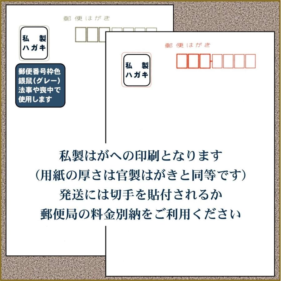 喪中はがき（年賀欠礼状）印刷代込み（定型文の雛形をご用意します）スピード印刷・図柄入り私製はがき使用　宛名印字対応可｜igwpp｜03