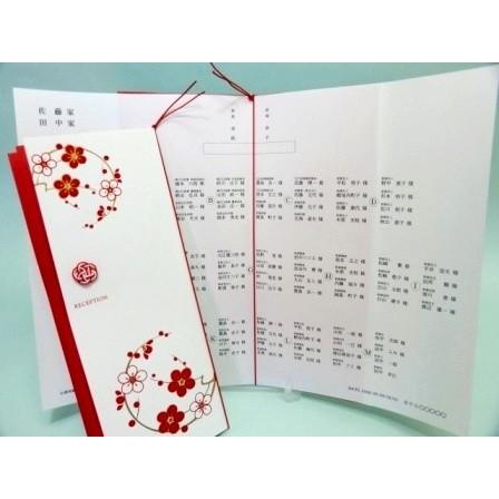 結婚式 席次表 手作りセット 結婚式 席次表 手作りキット 印刷用紙 朱玉 和婚向け 10セット入り