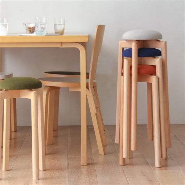 マッシュルームスツールLサイズ カバ材 北欧 : ihanadesign - 通販 