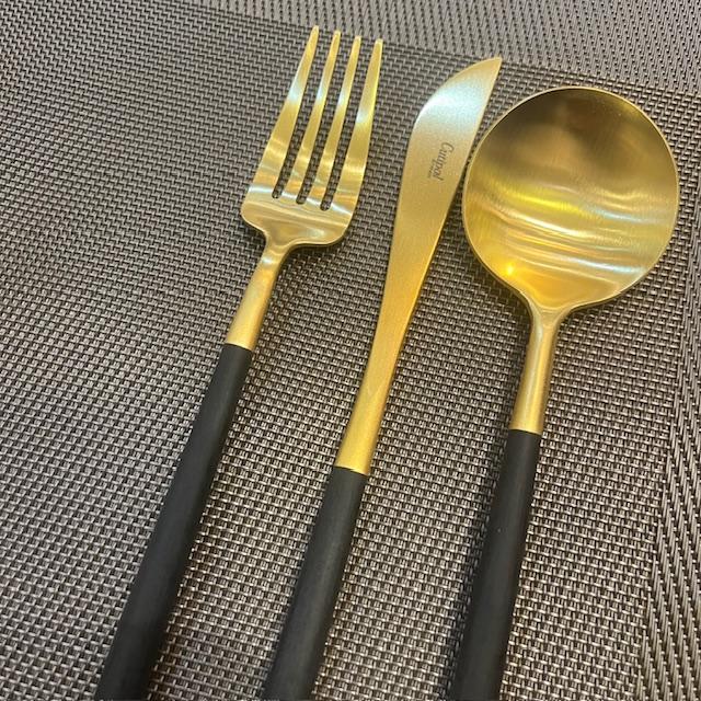 Cutipol（クチポール） 送料無料 ディナーセット GOA ブラックゴールド