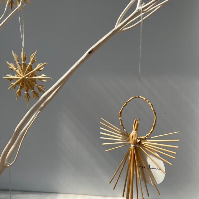 クリスマスオーナメント ヒンメリ 天使のオーナメント : ihanadesign