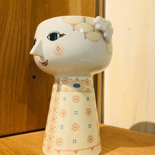 展示品限り　BJORN WIINBLAD（ビヨン・ヴィンブラッド）DECOR（デコール）エヴァ　フラワーベース ソフトイエロー