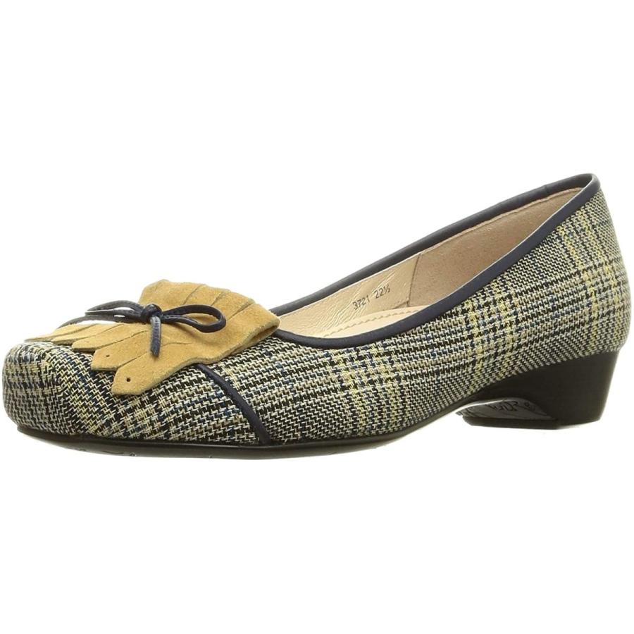 フリンジモチーフカッターパンプス 3721 レディース ネイビーコンビ 22 5 Cm 2e