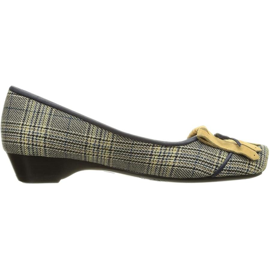 フリンジモチーフカッターパンプス 3721 レディース ネイビーコンビ 22 5 Cm 2e