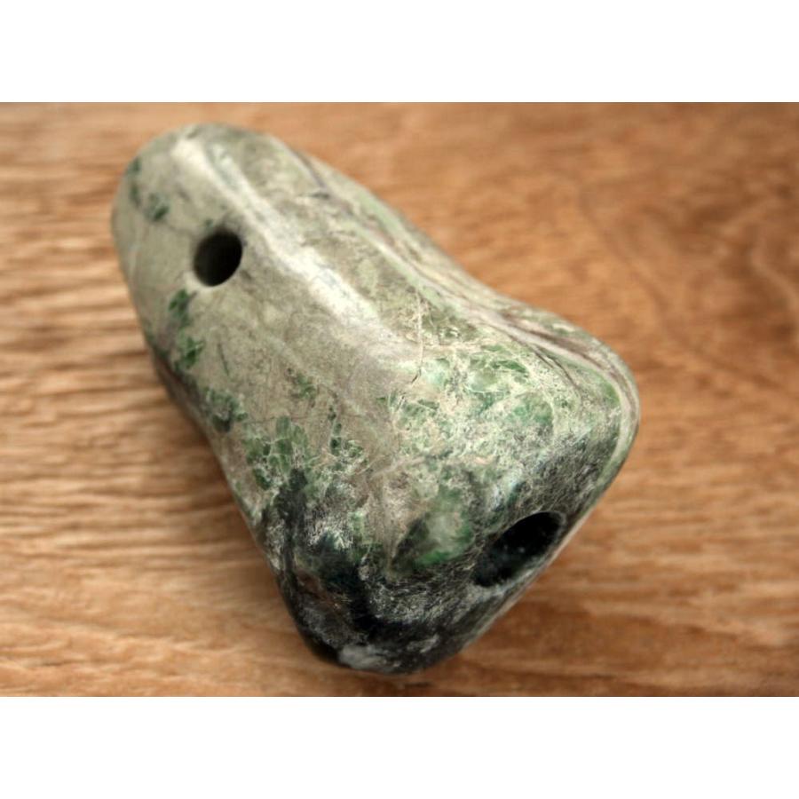 石笛　翡翠 ２４１０１８－１ プレミアム・入コン沢・石笛・涼しげなマリンブルー