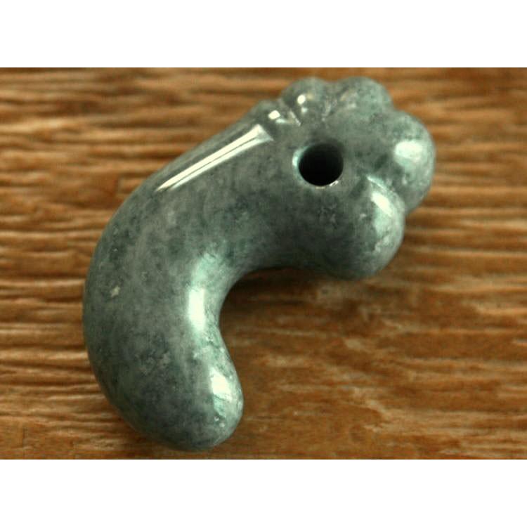 糸魚川青翡翠勾玉 M06382SeaVer 作 35mm*19mm*10mm 糸魚川産