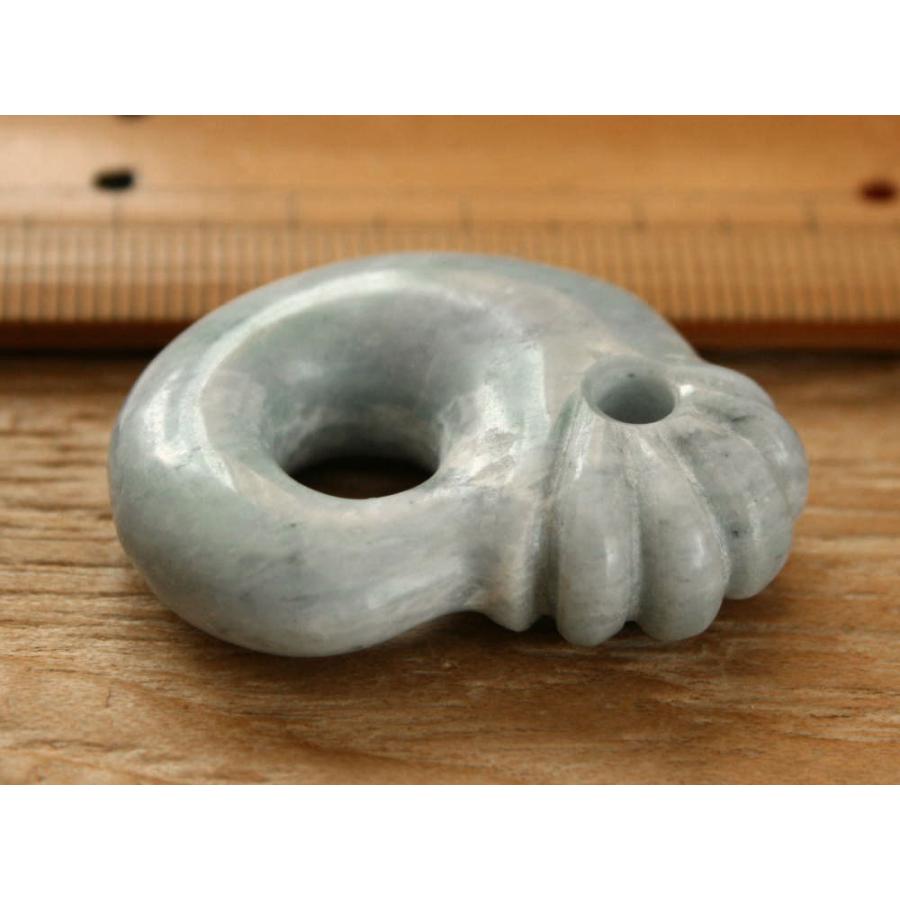 糸魚川翡翠異形勾玉 M08603 SeaVer 作 36mm*26mm*10mm 糸魚川産 ひすい