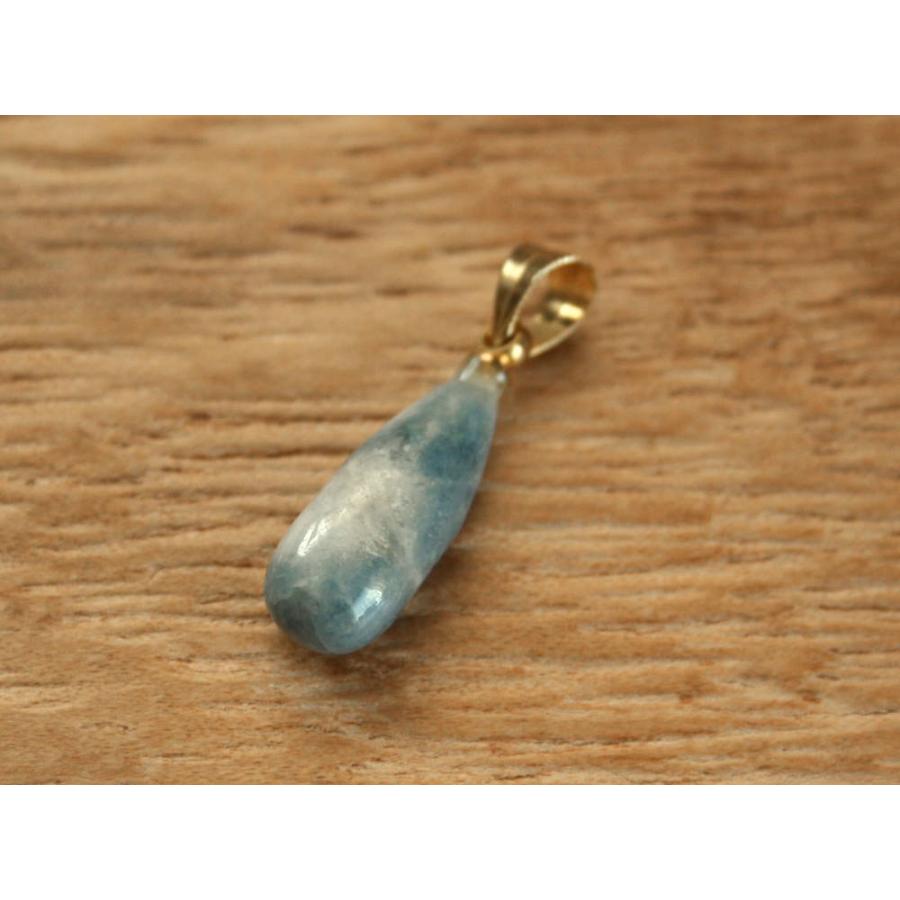 糸魚川青翡翠18金ペンダント12mmx10mm