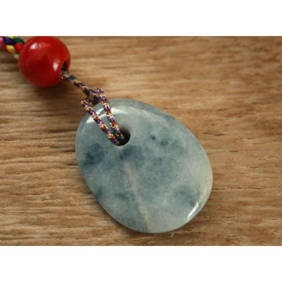 [大特価] 糸魚川青翡翠ストラップ S01203 陽春 作 糸魚川 青ひすい ストラップ お守り パワーストーン お守り 魔除け 【2682109635】(13750円)