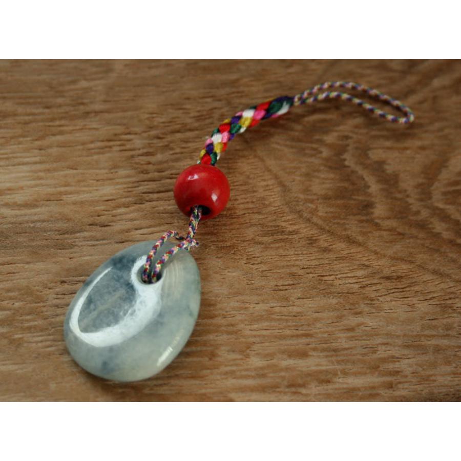 [大特価] 糸魚川青翡翠ストラップ S01203 陽春 作 糸魚川 青ひすい ストラップ お守り パワーストーン お守り 魔除け 【2682109635】(13750円)