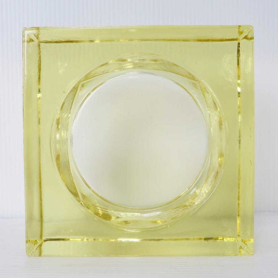 6個セット 送料無料 ガラスブロック 世界で有名なブランド品 厚み60mm、イエロー色ソリッドgb503-6p_1