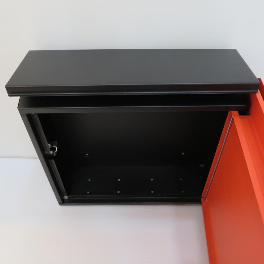 【特別セール】6月30日まで 郵便ポスト郵便受けおしゃれ北欧大型メールボックス 壁掛け鍵付マグネット付 オレンジ色ポストpm468