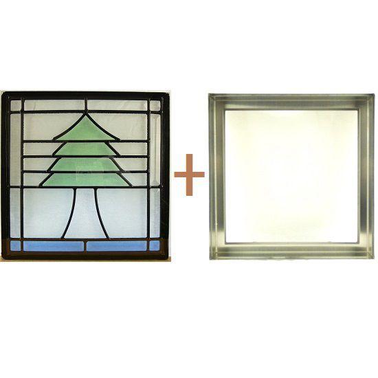 本格手作り高級ステンドグラス ステンド グラス ガラス三層デザインパネルsgsq310f
