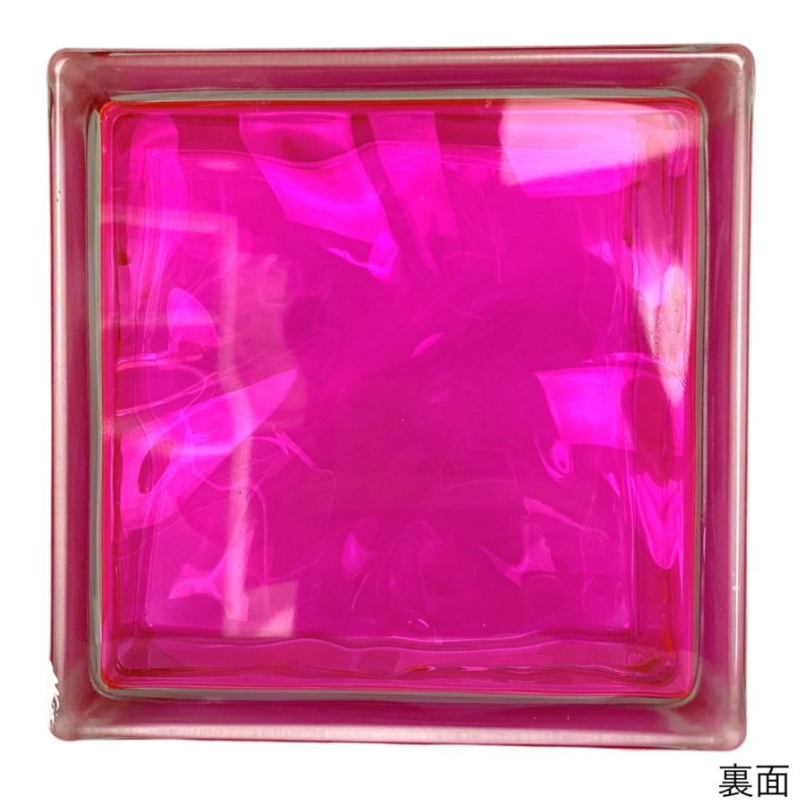 ガラスブロック190x190x95日本基準サイズクラウディインカラー ピンク