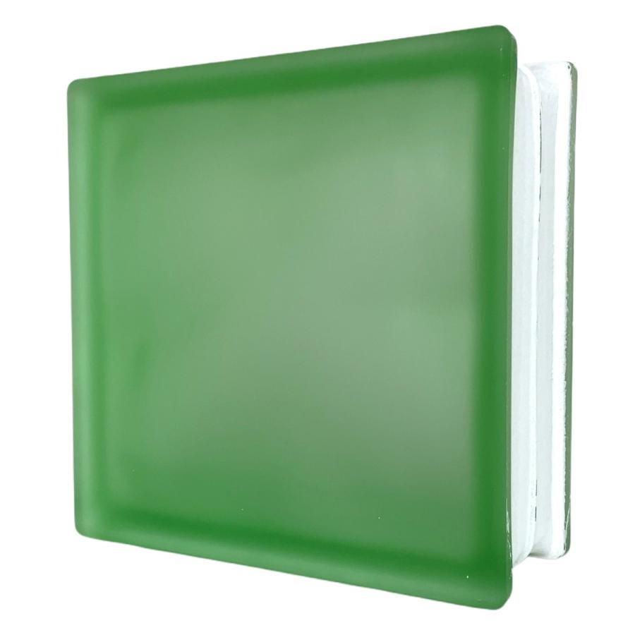 6個セット 送料無料 ガラスブロック 厚み80mmグリーン緑ミスティ雲 
