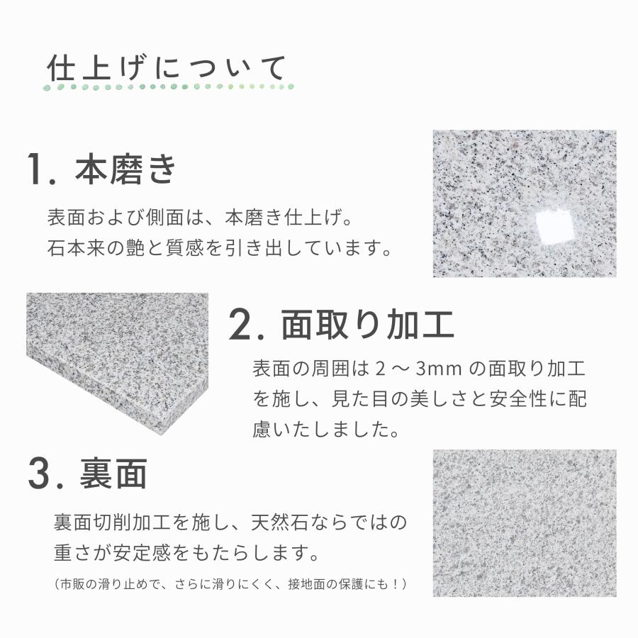 【トラスタ】天然白御影石　特注オーディオボード　5面本磨き　2枚　送料無料 パンこね台 ペット用冷感マット 白御影石 オーディオボード 5面本磨き