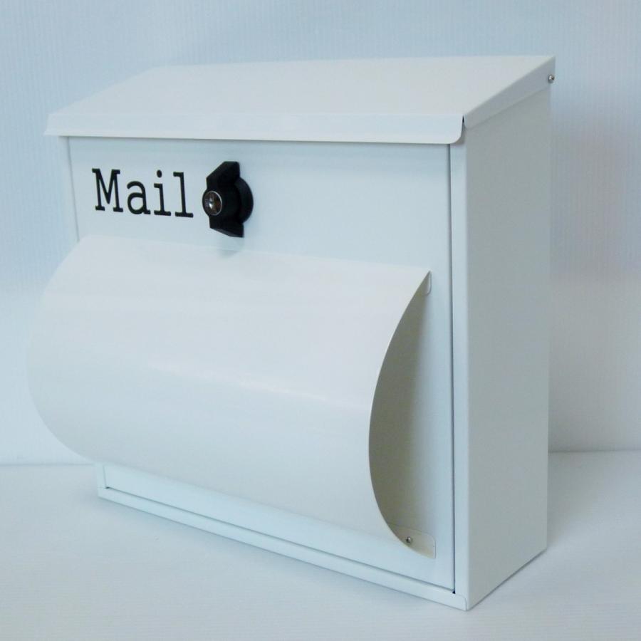 セール6月30日まで 郵便ポスト郵便受けおしゃれかわいい人気北欧大型メールボックス 壁掛けプレミアムステンレスホワイト白色ポストpm094 売却 最大54%OFFクーポン