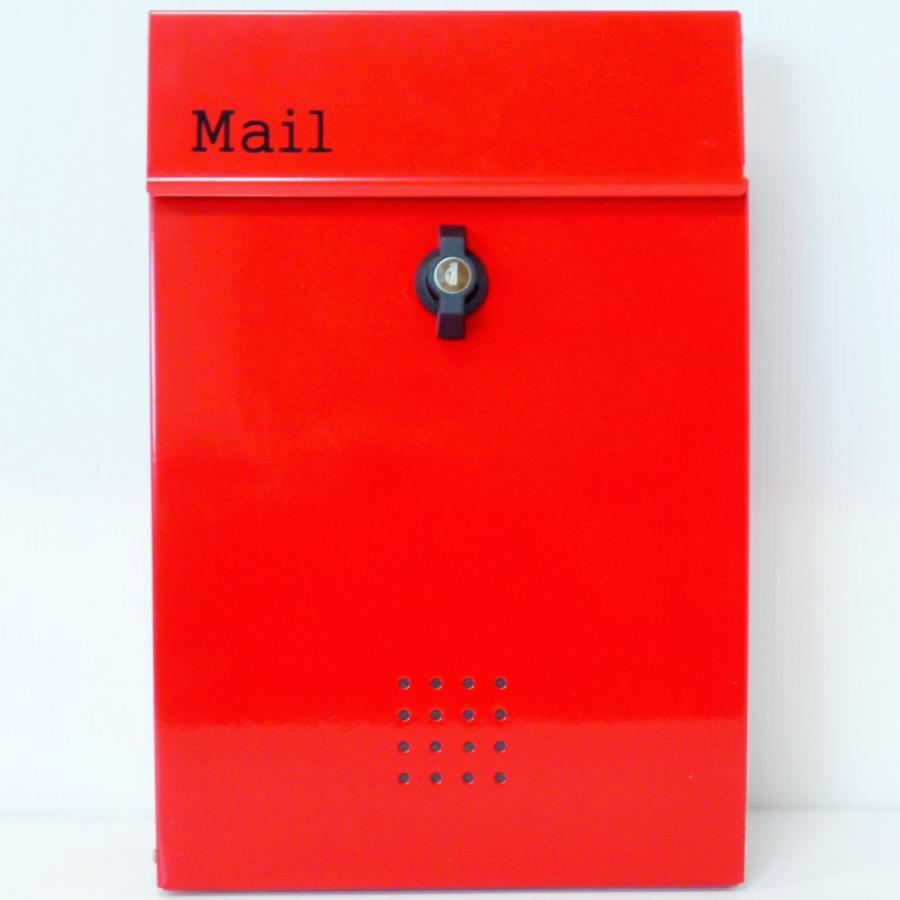 セール6月30日まで 郵便ポスト郵便受けおしゃれかわいい人気北欧メールボックス壁掛けプレミアムステンレスレッド赤色ポストpm135｜ihome｜02