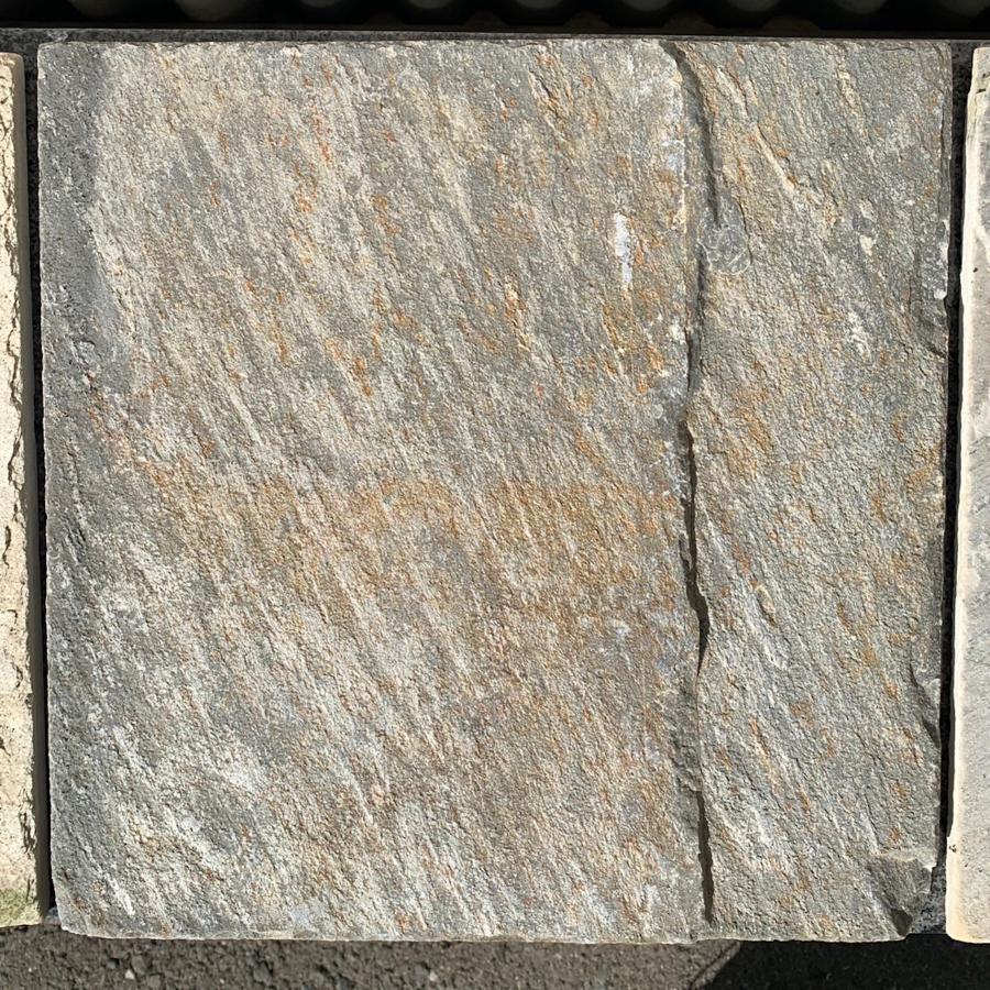 敷石ガーデニング庭鉄平石方形石材とっても綺麗なイエロー鉄平石st09