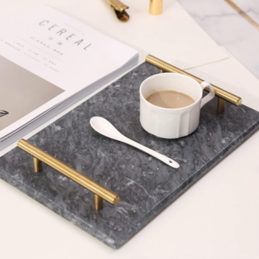 大理石 小物入れ アクセサリートレー ストレート プレート インテリア