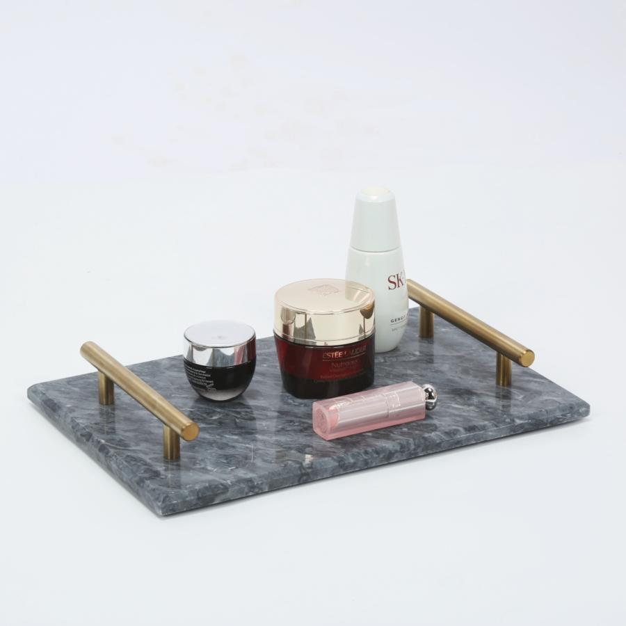 大理石 小物入れ アクセサリートレー ストレート プレート インテリア