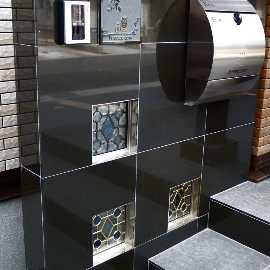 敷石ガーデニングタイル黒御影石本磨き石材床壁用方形薄板五面磨きgt08