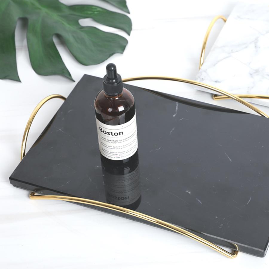 大理石 小物入れ アクセサリートレー ストレート プレート インテリア