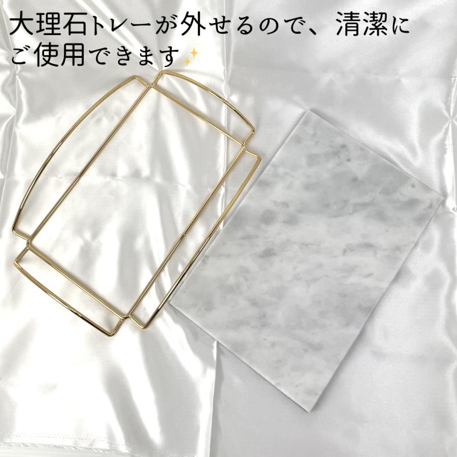 大理石 小物入れ アクセサリートレー ストレート プレート インテリア