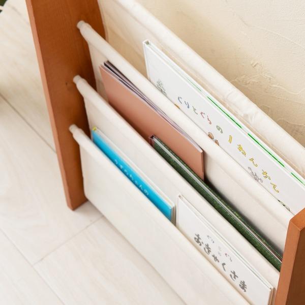 ネット卸し売り 〔8個セット〕キャンバスマガジンラック(ワイド/幅広3