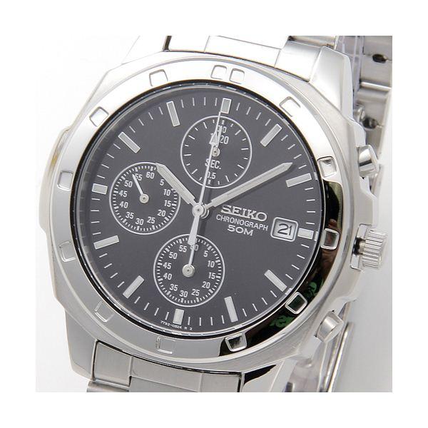 腕時計、アクセサリー メンズ腕時計 SEIKO（セイコー） 腕時計 クロノグラフ SND191P ブラック/バー :ds 