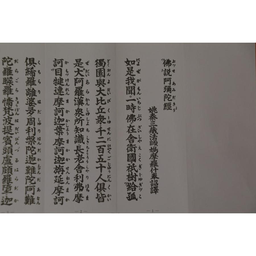大字 阿弥陀経 東用 真宗大谷派 経本 折れ本 経典 阿弥陀経 : 奥村仏具