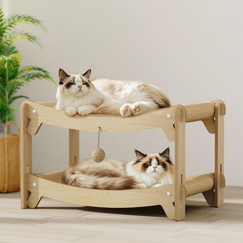 つめとぎ 猫 ソファ型 双層爪研ぎベッド 麻布タイプ 小型〜大型猫対応