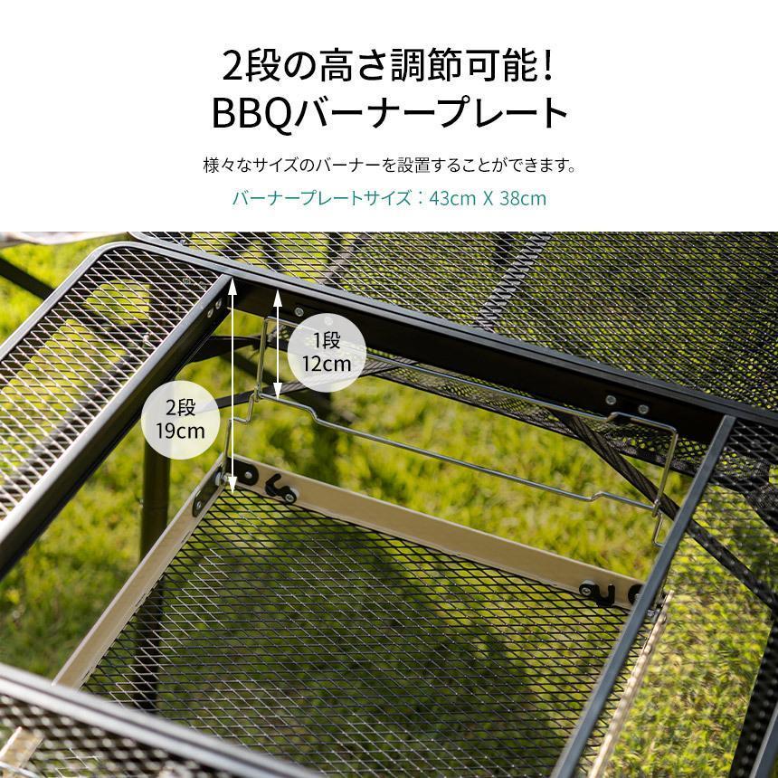 キャンプ BBQプレート 軽量 メッシュ おしゃれ アウトドアテーブル バーベキュー キャンプ用品 ユニオンアイアンBBQプレート (kzm-k20t3u011)｜ii-shouten｜09