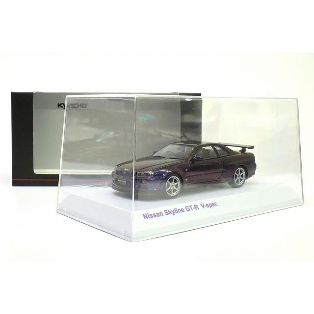 ★ 1/43 日産 スカイラインGT-R/R34 Vスペック (ミッドナイトパープルIII)  KYOSHOの画像