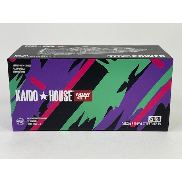 ダットサン 510 PRO STREET HKS V1 POWER KAIDO☆HOUSE MINI GT ダットサン 510 PRO STREET HKS V1 POWER KAIDO☆HOUSE MINI GT