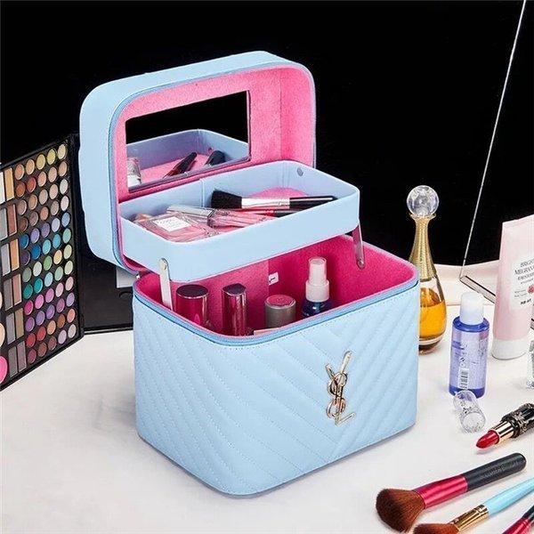 5color Xl Lサイズ大容量メイクボックス コスメボックス鏡付き 雑貨 小物入れ 持ち運び可 ネイル プロ アクセサリー 新作 人気 大容量 収納 美容 化粧品