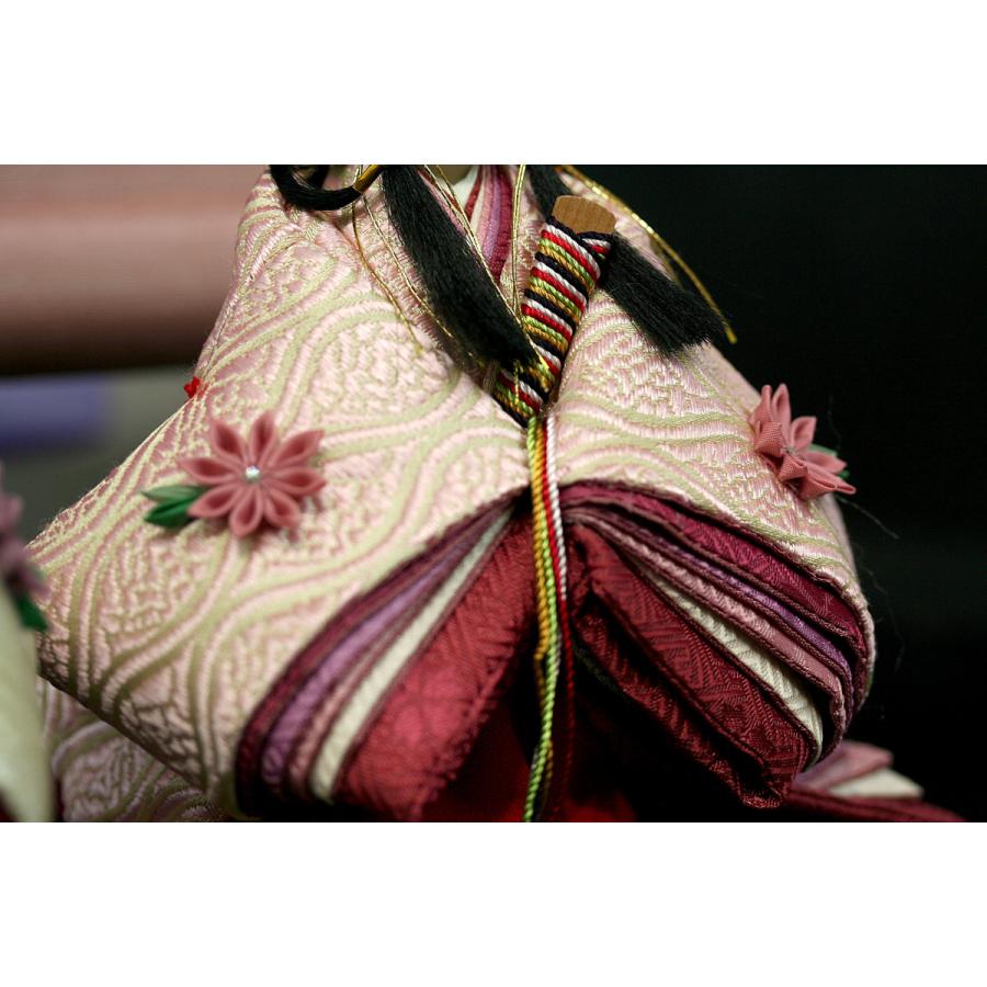 雛人形 おひなさま 衣裳着人形 葵 創作葵 49G4907 白/ピンク 一式 [D3-3485]