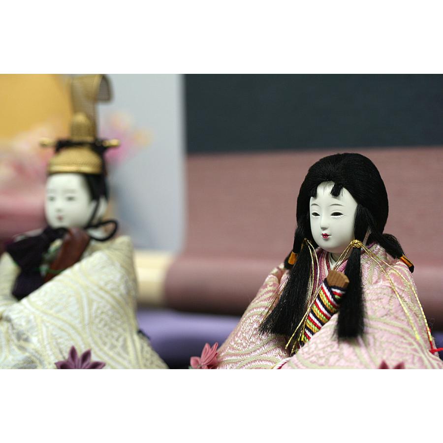 雛人形 おひなさま 衣裳着人形 葵 創作葵 49G4907 白/ピンク 一式 [D3-3485]