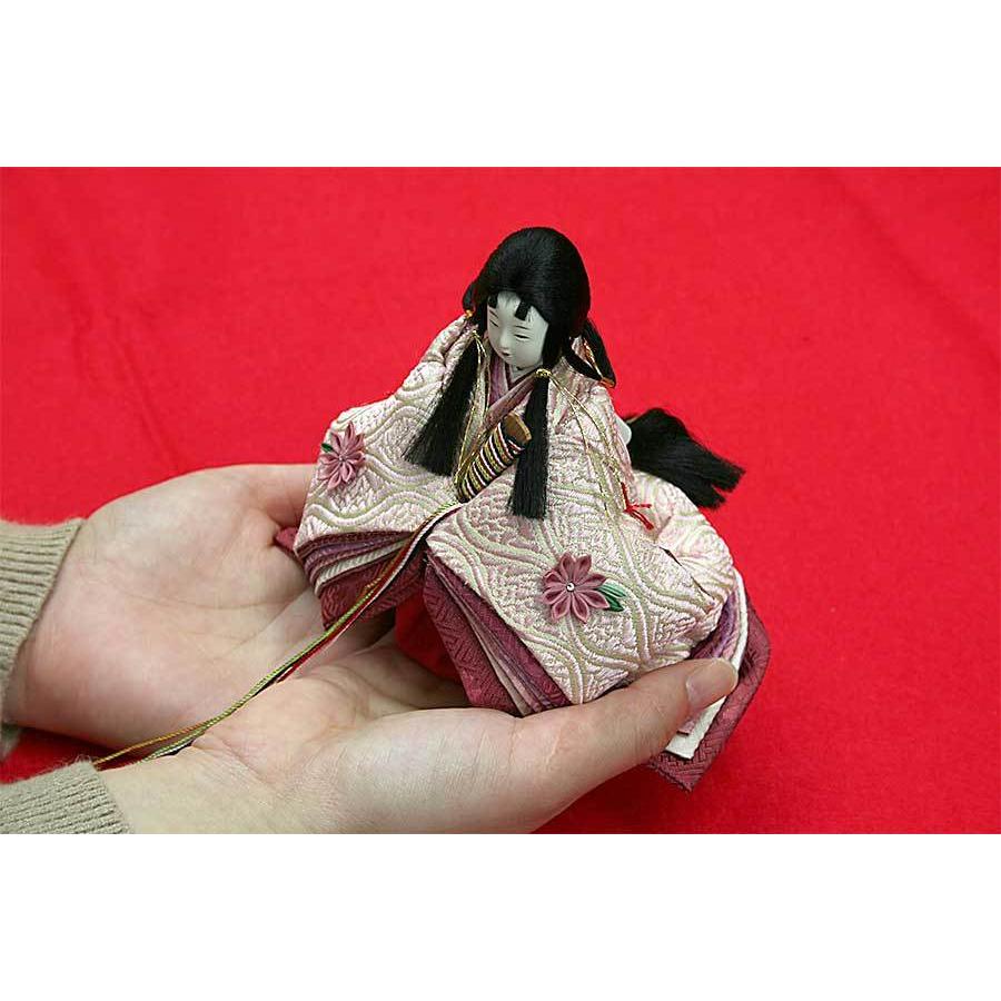 雛人形 おひなさま 衣裳着人形 葵 創作葵 49G4907 白/ピンク 一式 [D3-3485]