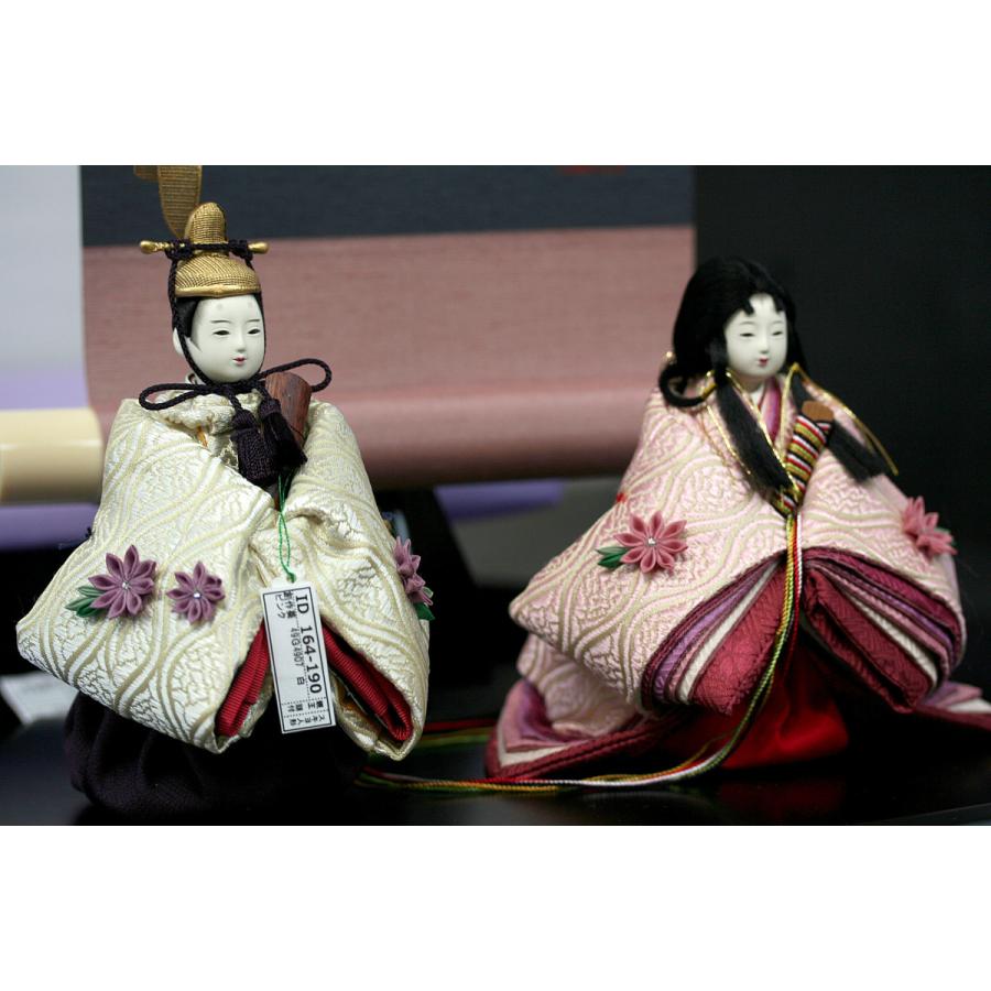 雛人形 おひなさま 衣裳着人形 葵 創作葵 49G4907 白/ピンク 一式 [D3-3485]