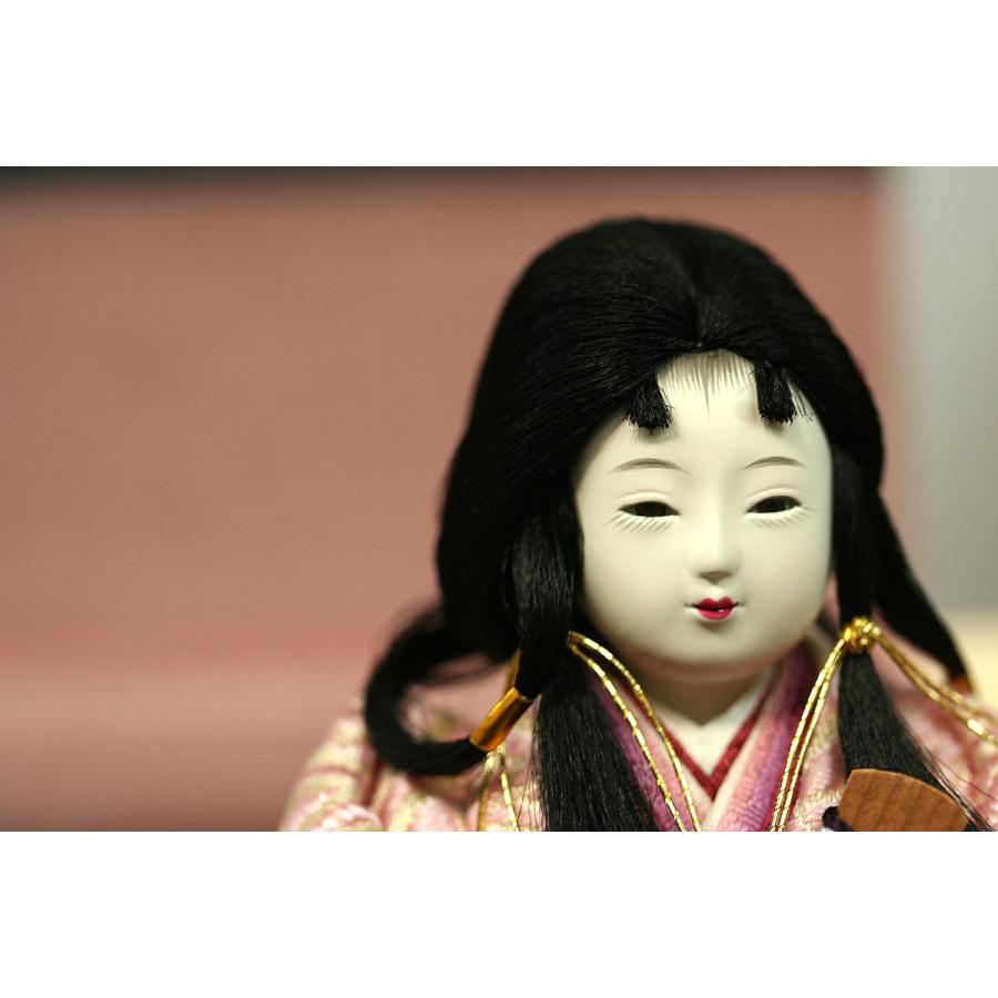 雛人形 おひなさま 衣裳着人形 葵 創作葵 49G4907 白/ピンク 一式 [D3-3485]