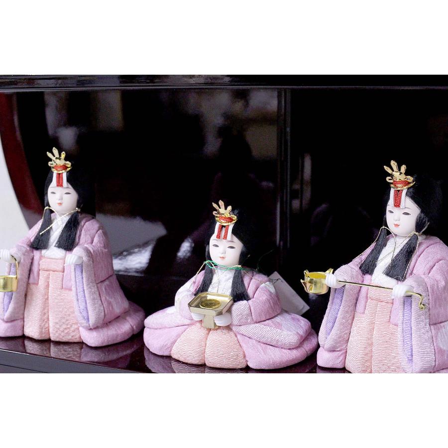雛人形 おひなさま 木目込み おしゃれ かわいい 木目込刺繍レース春花雛 一式 [D3-4441]_7