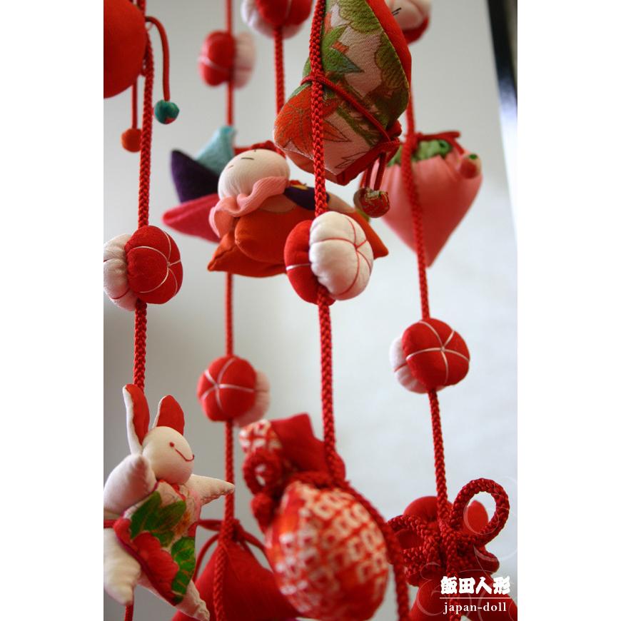 つるし飾り つるし雛 正絹古布 手縫い 凪（なぎ）台付 一式 104875 [DC