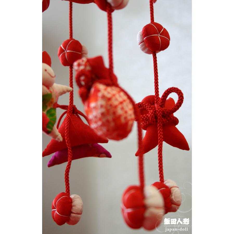 つるし飾り つるし雛 正絹古布 手縫い 凪（なぎ）台付 一式 104875 [DC