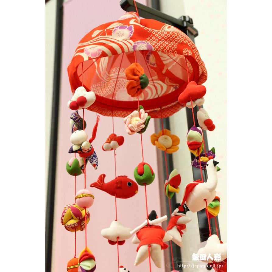 つるし飾り つるし雛 正絹 翠（すい） 台付 一式 161502[DC-3264