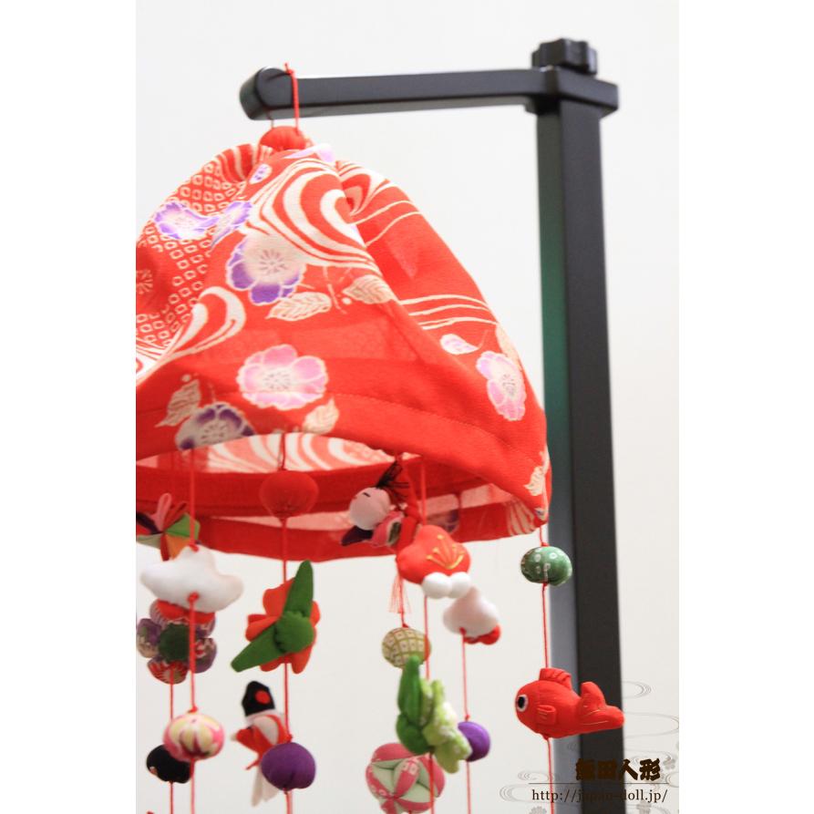 つるし飾り つるし雛 正絹 一華（いちか）台付 一式 140408[DC-3265
