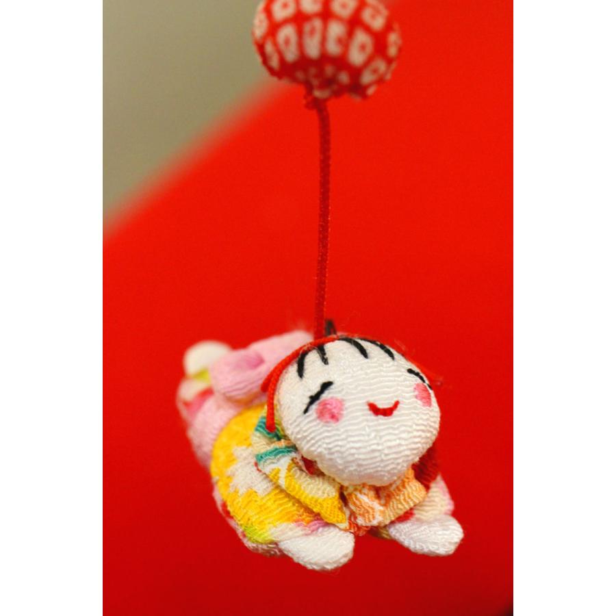 季節・年中行事 鞠と猫ちゃんの吊るし雛(三人官女付き)