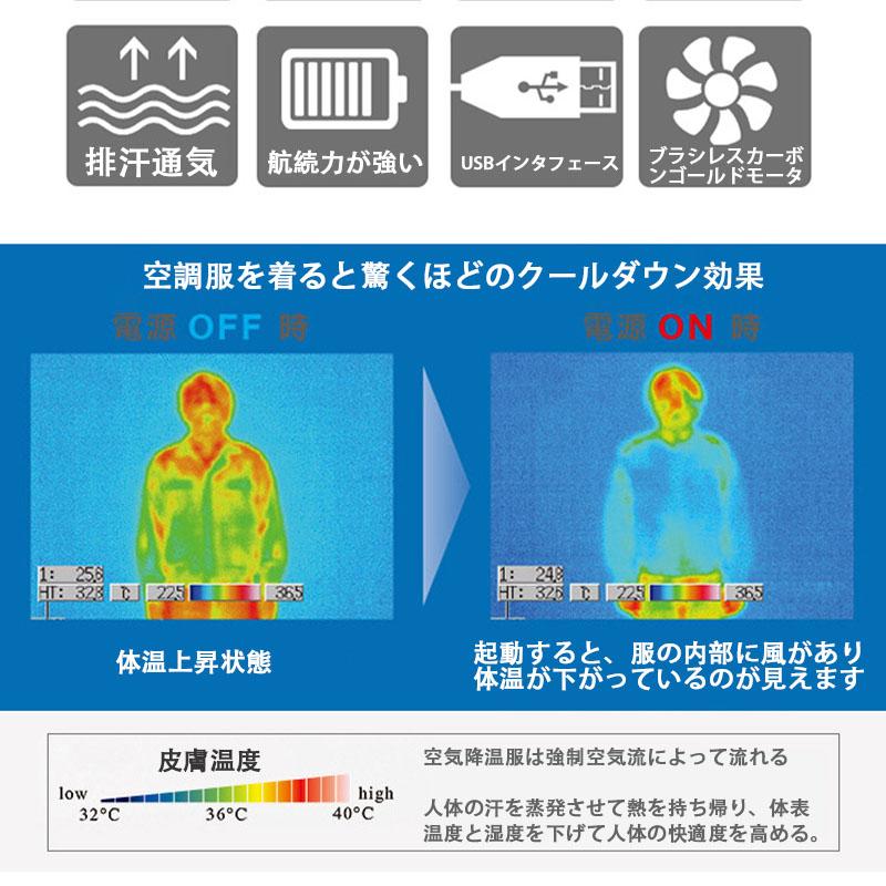 【期間限定200円クーポン】空調作業服 空調ウェア ベスト12V 夏 冷却服 吸湿速乾 作業服 超軽量 ファン付きウェア USB充電式 反射テープ エアコン服 PSE認証｜iidastore73｜11