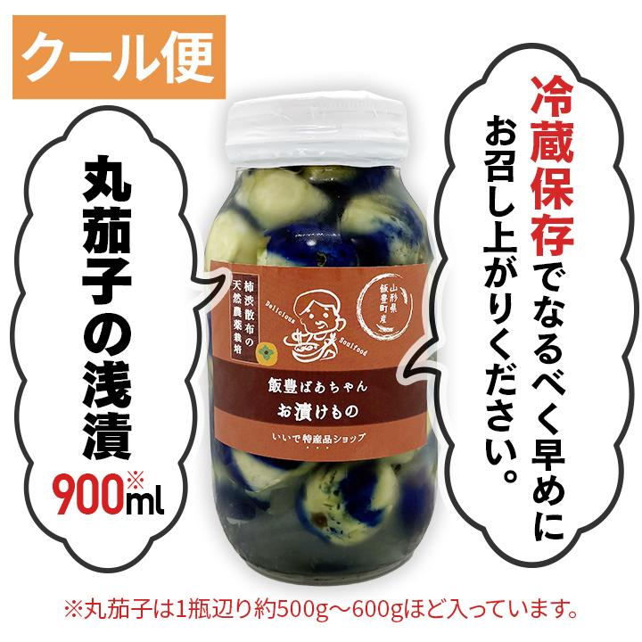 全国送料無料】伝統野菜「薄皮丸茄子 瓶詰め浅漬け 900ml（600g